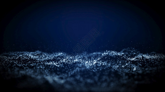 魔法黑色的闪蓝有亮耀的光美丽亮的光在空间和宇宙中波浪运动的抽象模糊图片