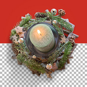 季节顶上观光圣诞蜡烛装饰传统火焰图片
