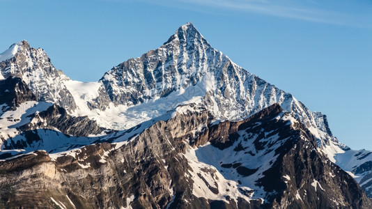 滑雪阿尔卑斯山瑞士泽马特州Mathorhon市Swissalps的美丽风景山观图片