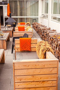 院子沙发室内外餐馆露台用扫描型木家具装有制符合生态友好的真人设计灯图片