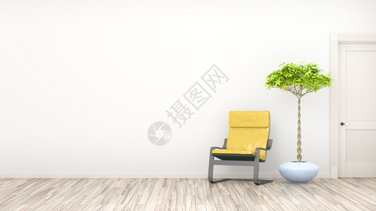 3d提供带有椅子和空间的房供您内容使用奢华空的家具图片