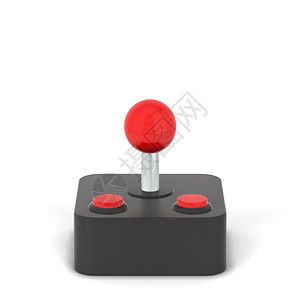 控制器白背景上孤立的Rentro游戏玩棍3d插图图片