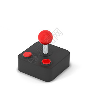 白背景上孤立的Rentro游戏玩棍3d插图电子游戏脑虚拟的图片