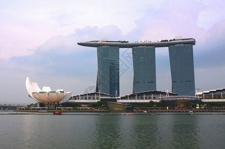市中心黄昏水晚间新加坡城市风景图片