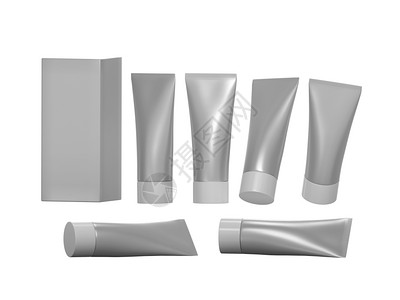 工作或者银色卫生管配有剪切路径包装和盖的环形饰可以用于生产美容霜凝胶或易于包装标签艺术品的医药产等医疗的图片