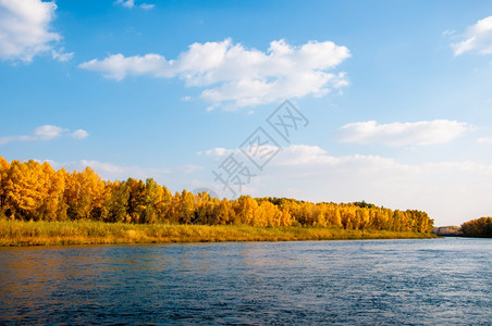 秋季湖光秋色图片