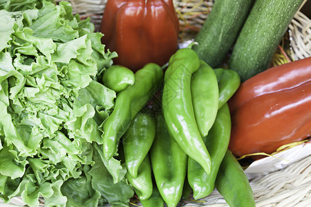 辣椒晚餐洋葱胡黄瓜和生菜新鲜蔬细节健康生活方式食品饮和健康图片