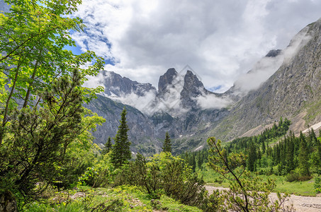 目的地在阿尔卑斯山远足旅行德国靠近图片