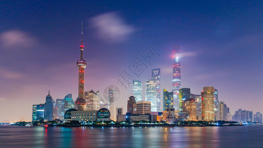 陆家嘴夜景图片