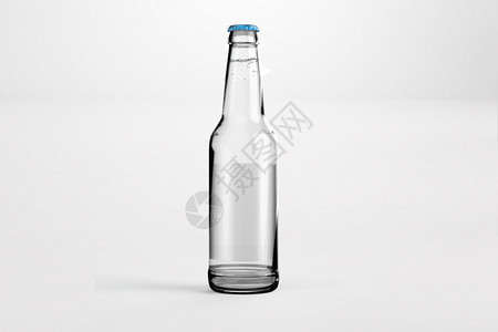 单身的在适合设计要素的彩色背景上隔离的啤酒瓶3d插图玻璃豪饮图片