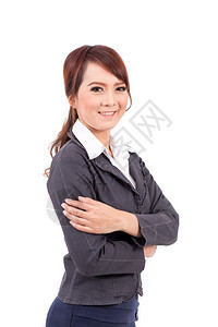 女白背景的笑容画像与世隔绝在商业界中成人有礼貌的泰国图片