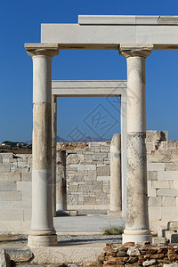 雕塑希腊语纳克索岛德米特寺庙地标图片