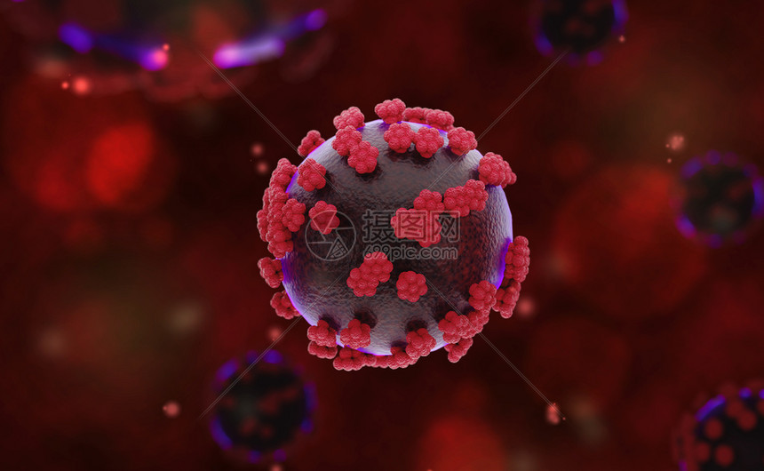 CVID19细胞呼吸道疾病的原因大流行病危机背景3d插图a艾滋血液生物学图片