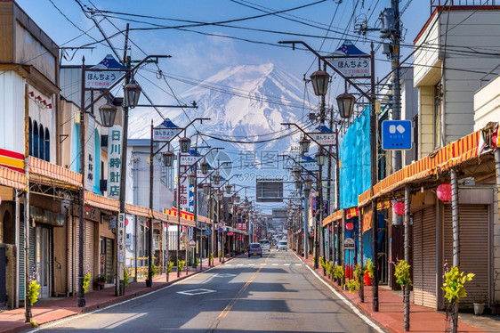 早晨山梨旅行日本富士山FUJINIMIYA2019年4月7日图片