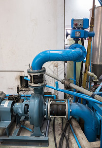 热车站用于水过滤厂供分配的离心式泵包括过滤设备管道图片