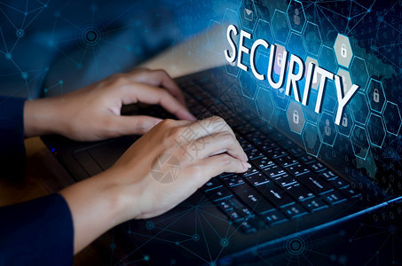 挂锁键安全系统抽象技术世界数字链接网络安全在深蓝色高科技背景上输入密码以登录锁定的手指键盘中按进入盘黑暗的政策图片