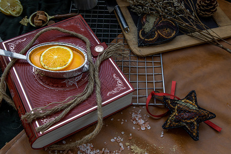 酸新鲜自然传统法国甜点在美丽背景上的橙子芝士蛋糕一品美味的季节早餐选择焦点图片