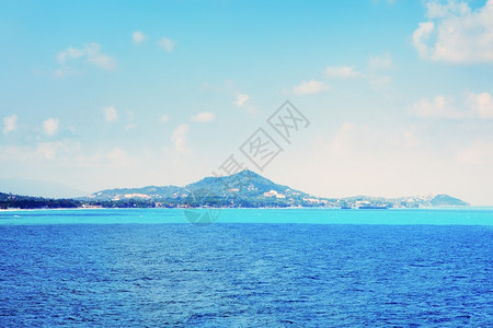 夏天礁泰国Samui岛阳光明日风景旅行图片