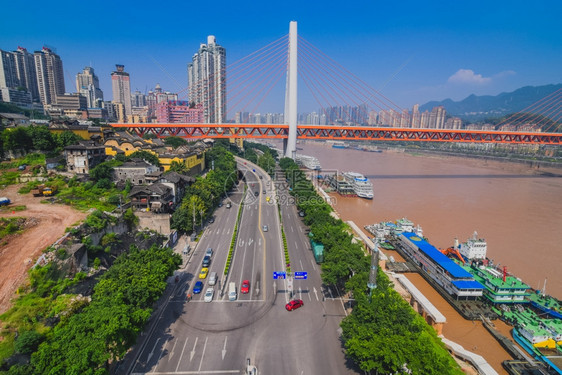 特大城市重庆河江港口天图片