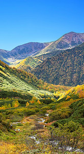 山中的秋天景色背景图片
