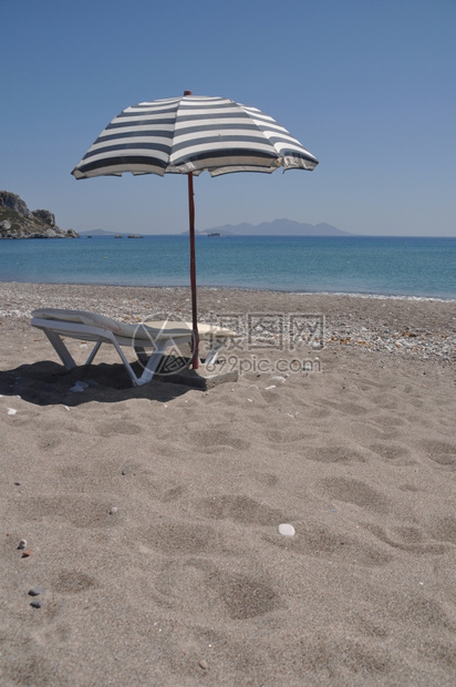 夏令明亮的户外希腊Kefalos海滩高斯KefalosBeachKos图片