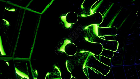 感染氖特殊暗空危险区4kuhd3d插图背景GlowingNeon巨型设计插图背景新冠图片