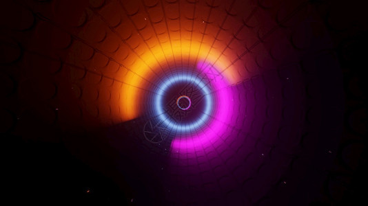棱镜紫色的圆形端口4kuhd3d插图背景彩虹色光谱隧道插图背景墙纸图片