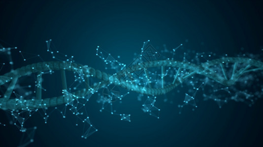 用于生物学技术化学科医化妆品背景的抽象数字DNA扫描分子未来屏幕测试图片