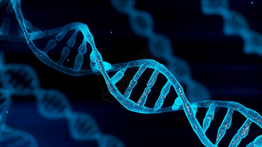 基因蓝色染体DNA和在照相机移动近身时逐渐发光闪物质化学时蓝染色DNA和逐渐发光闪剂化等摄像头医学和遗传健康概念技术科学3D图解图片
