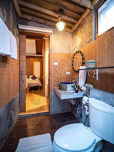 绿色泰国Japan旅馆度假胜地式的Japan卧室式厕所和浴公寓墙图片