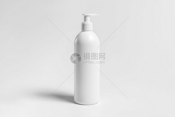 为了高分辨率化妆品瓶3D包装使分离模型适合设计元件的白色插图图片