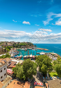 旅游码头城市的安塔利亚省土耳其中东安纳托利亚塔港洲老城图片