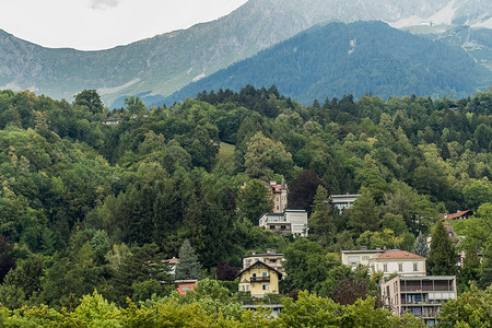 建筑学天空首都奥地利Innsbruk的阿尔卑斯山图片