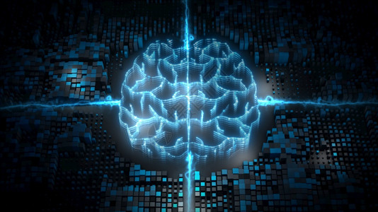 智力人工能大脑数据流分析深学习的现代技术概念超快网络连通超级快速技术网络连通互联工程图片
