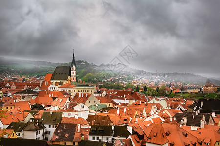 古老的欧洲捷克鲁姆洛夫老城捷克鲁姆洛夫的景色英石图片