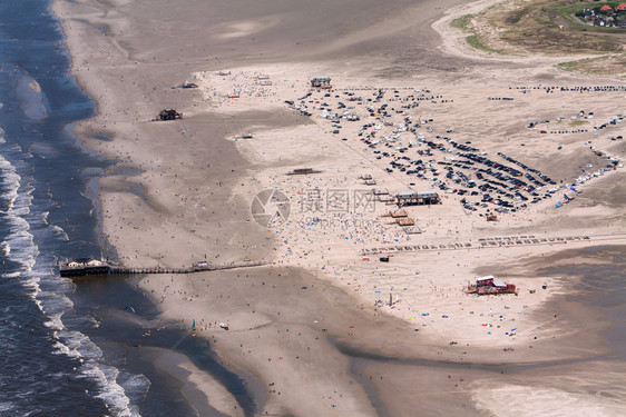 海滩德国SchleswigHolsteinWadden海洋公园空中照片彼得奥尔丁哈利根图片