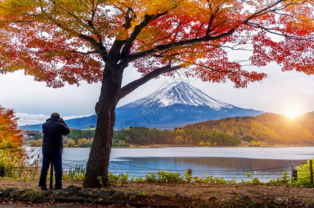 富士山秋色风光图片