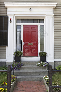 村庄旅游视窗美国波士顿家乡红门背景图片