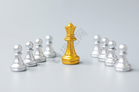 独特金棋王或领袖商人从银导商业团队合作和人力资源管理念的人群中脱颖而出挑战天赋图片