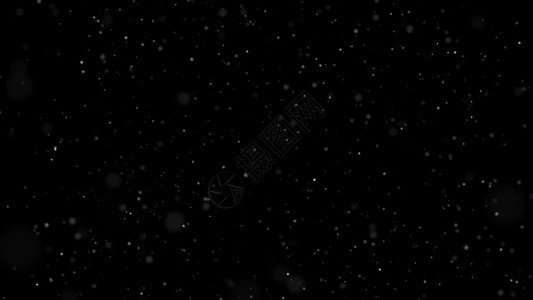 暴风雪辉光从天顶的空中冬雪落下的在黑色背景下被孤立以绘制运动图形构成各种元素随机降雪大小的气压和暴风雨中的分离雪花3D插图黑色的图片