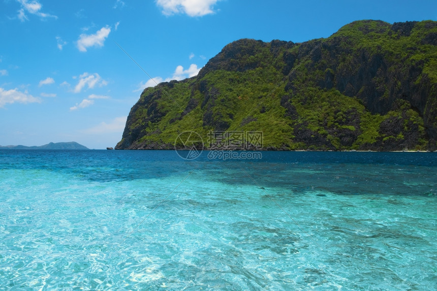 闲暇菲律宾帕拉万州埃尔尼多菲律宾帕拉旺东南亚特风景菲律宾旅游目的地蓝色环礁湖和山岛的风景观广受欢迎地标菲律宾旅游目的地亚洲松弛图片