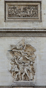 大理石历史巴黎凯旋门的特写法国图片