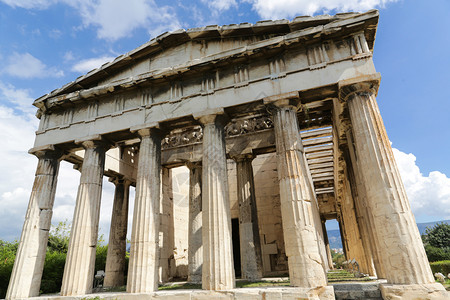 希腊雅典古代神学院赫菲斯大殿希腊雅典法斯特神庙古董建造结构体图片