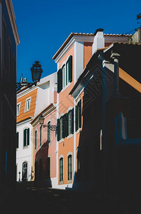 家城市景观葡萄牙卡斯凯市内罗尔街多彩的建筑镇图片