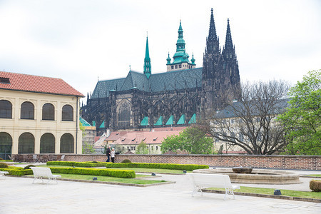 首都建筑学生命体征捷克布拉格市旧城堡和大教堂建筑物旅行照片2019年4月日图片