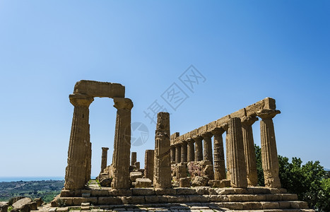 文化意大利西里阿格根托古老的希腊寺庙朱诺赫拉神阿格里根托圣殿谷不朽的历史图片