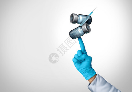 一种图像贾皮医疗管理和疾病预防作为医生或保健工作者持有一瓶疫苗和注射器作为保健专业人员具有3D插图要素有3D插图内容的医生或保健图片