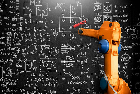机械臂AI分析数学以解决机械化行业问题机器人技术和学习概念用于自动化制造过程分析数学以解决机械化行业问题软件未来派电脑图片