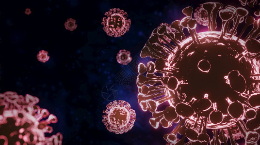 一种Corona2019nCov新科罗纳概念和作为大流行显微的亚洲或爆发病例三维毒背景下的三维3D图像胚芽疫苗图片