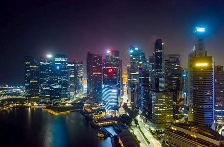 SINGAPORE二月三日空中观察新加坡商业区和城市MarinaBay海湾位于新加坡中部地区20年月3日新加坡旅游假日新加坡莲花图片